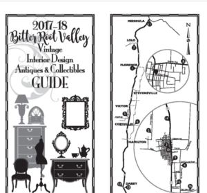 cover of antique and vintage shopping guide for bitterroot valley