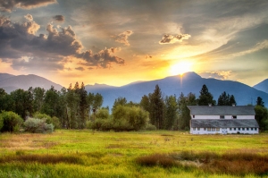 lee metcalf montana Barn at Sunset-toddtaylor