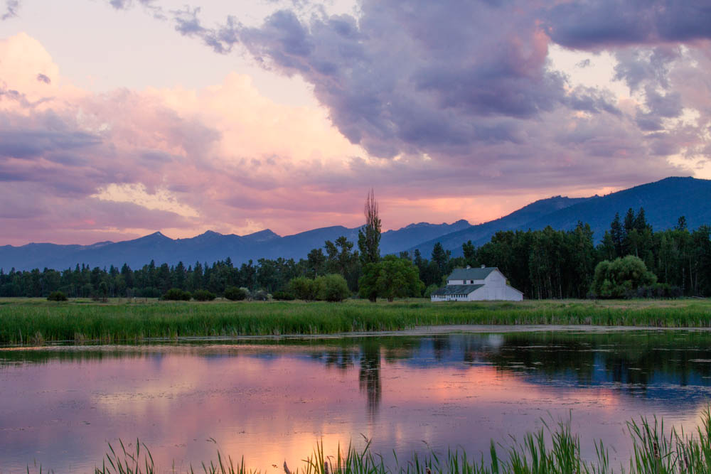 pond at dusk at lee metcalf wildlife montana-toddtaylor